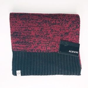 Alfani Burgundy Scarf with Black Trim